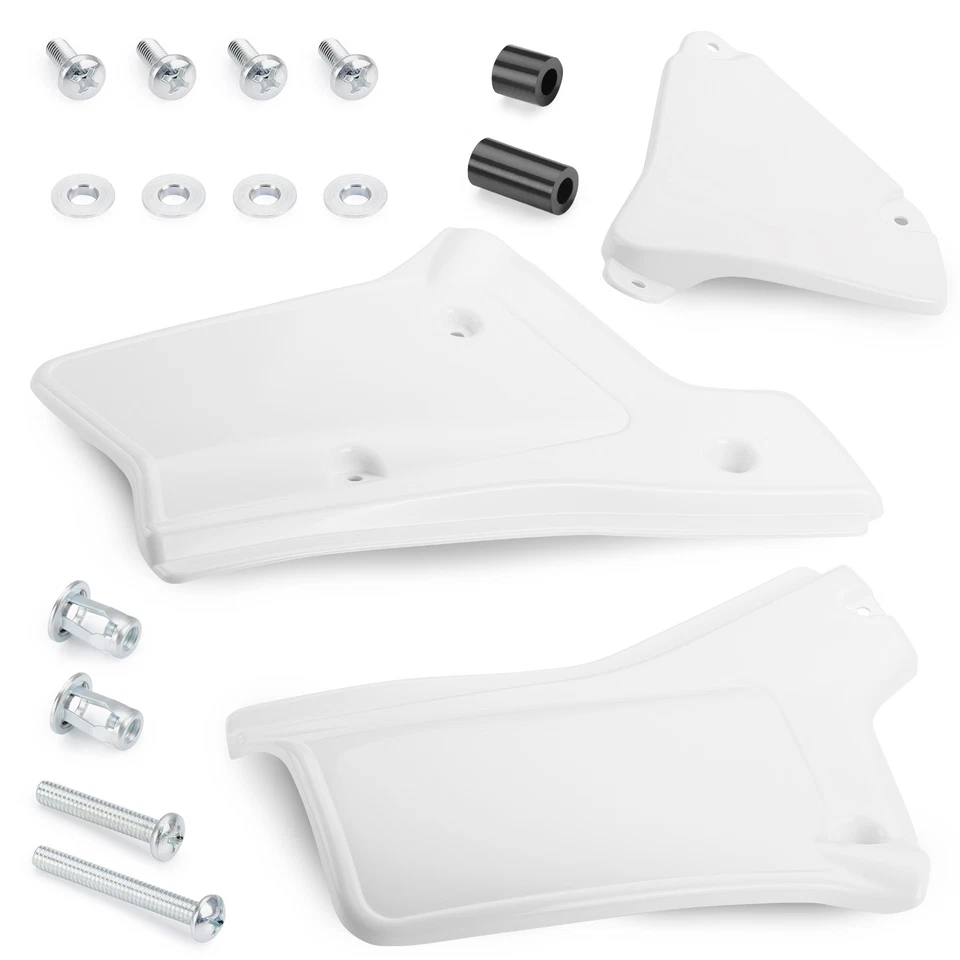 Paneles laterales cubiertas plástico izquierdo y derecho para Honda XR200R XR200 R 1984-2002 blanco Foto 2 de 4