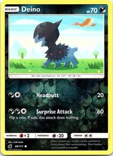 Deino 60/111 Common Crimson Invasion Pokemon Reverse Holo Near Mint