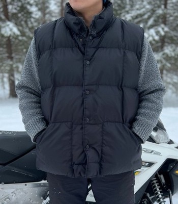 Gander Mountain Puffer Vest XXLT Made With 80/20 Duck Down Black READ