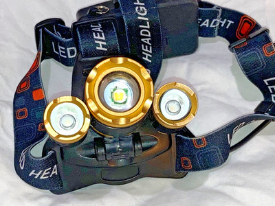 Yellow & White Light Zoom Sea Saltwater Fishing Head Lamp Headlight Night Torch