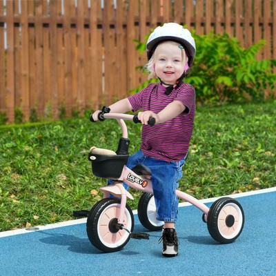 Qaba Tricycle for Kids Age 2-5, Toddler Bike for Girls and Boys, Pink