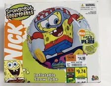 Nickelodeon Spongebob Vintage Inflatable Snow Tube NIB 2005