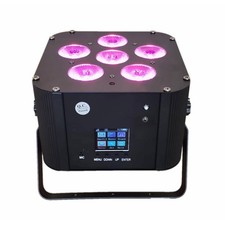 6x18W RGBWAUV 6 in 1 Wireless DMX Rechargeable Battery Power Led Par Light Wi...