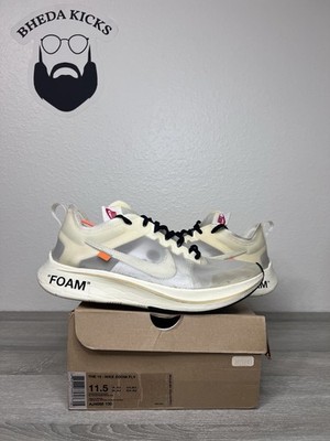 Size 11.5 - Nike Zoom Fly SP x OFF-WHITE The Ten 2017 AJ4588-100 Preowned