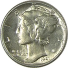 1941 Mercury Silver Dime AU About Uncirculated 10c Coin SKU:CP344