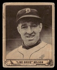 1940 PLAY BALL LYNN NELSON 135a FAIR SAVE THESE CARDS BASEBALL DETROIT TIGERS