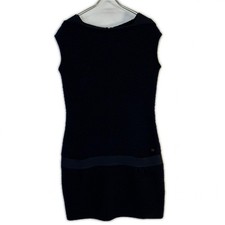CHANEL P44557K04632 CC Logos Waffle Sleeveless Top dress 40 Navy