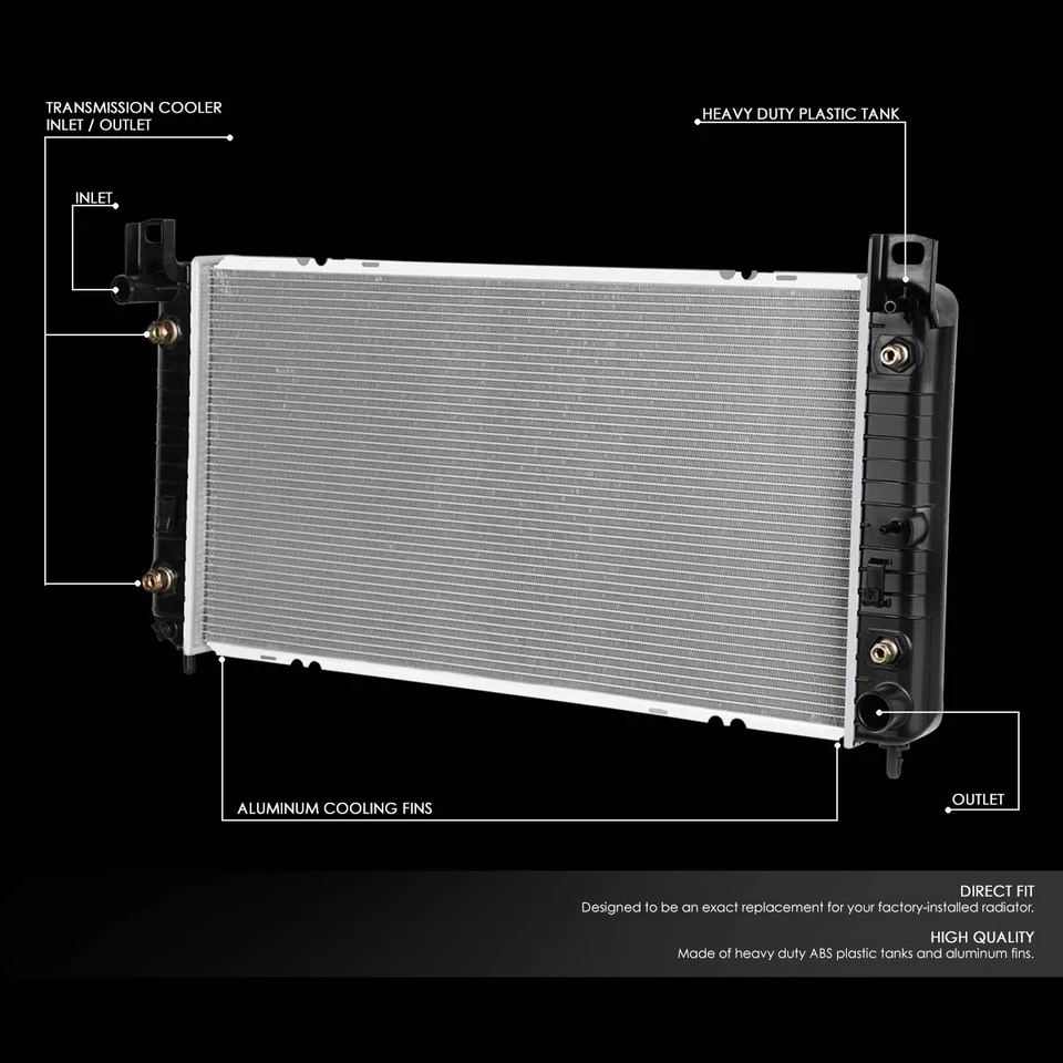 [34" Core] For 99-13 Chevy Silverado GMC Sierra Suburban Tahoe Radiator DPI 2370 Foto 2 de 4