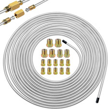 3/16Inch X 25 Ft Brake Line Tubing Kit Flexible Zinc Coated Alloy Brake Line Tub