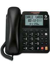 Corded Landline Speaker Phone With Large LCD Display Caller ID Home Office Desk