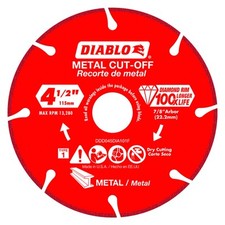 Diablo DDD045DIA101F 4-1/2" Diamond Metal Cut-Off Blade