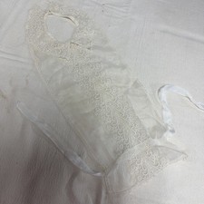 antique lace dicky collar Offwhite embroidered original H6A