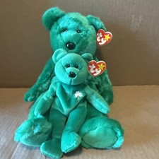 Ty Beanie Buddy/Beanie Baby Erin Bear Lot, Perfect For St. Patrick  s Day - MWMTs