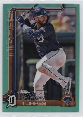 2025 Topps Chrome Aqua Refractor 57/199 Gleyber Torres #190 1i3j