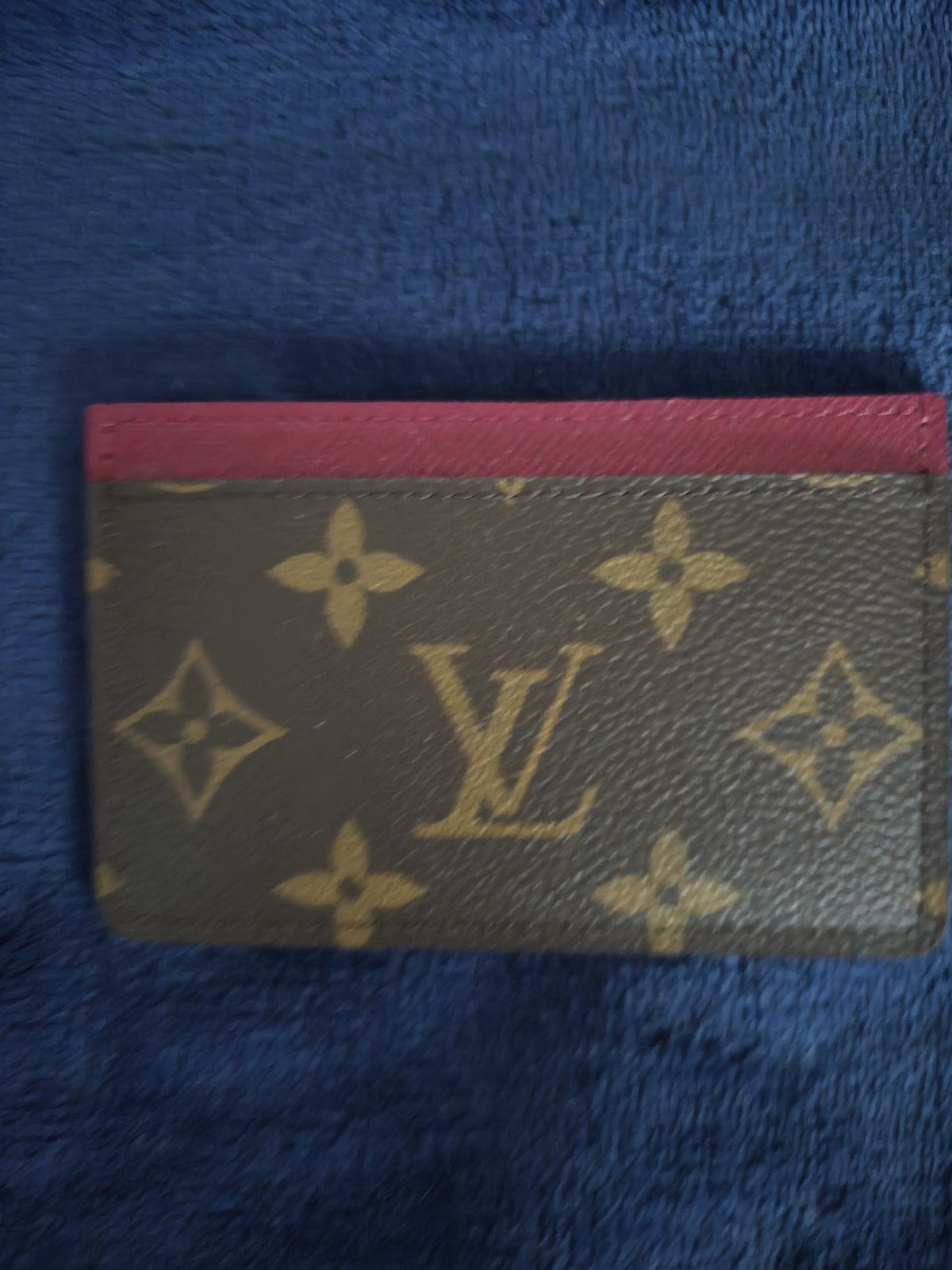 LOUIS VUITTON  MONOGRAM FUSCHIA CARD HOLDER EXCELLENT 