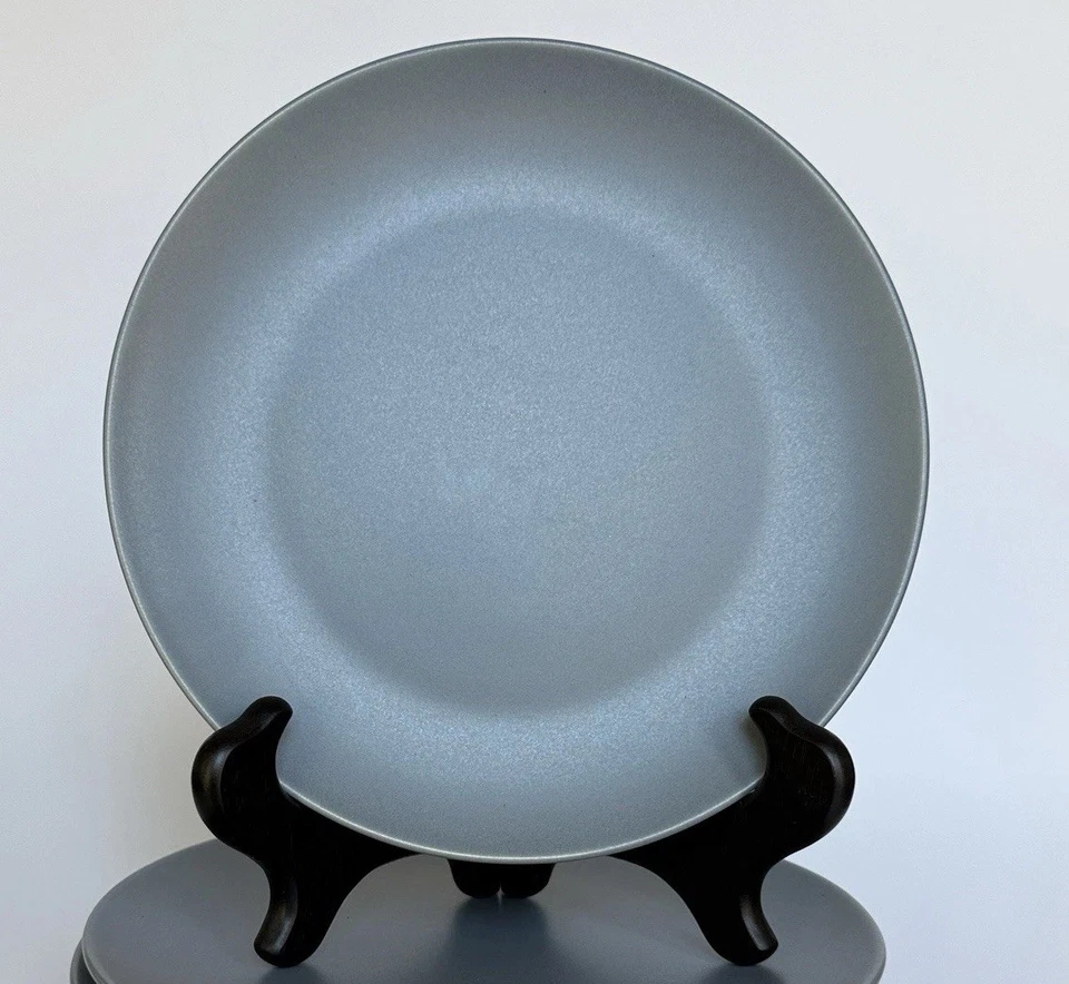 Set Of 5 - IKEA NEW Dinera 12011 Matte Blue/Gray Salad Plates - Image 2 of 4
