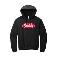 Peterbilt Classic Logo Pullover Hoodie, Black Cotton Blend Sweatshirt w/Pocket