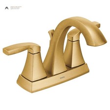 Moen 6901BG Voss Centerset Bathroom Faucet with Drain Assembly Brushed Gold
