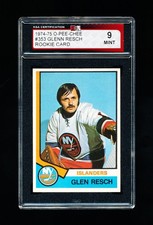 1974 OPC HOCKEY 353 GLENN RESCH ROOKIE CARD KSA 9 MINT