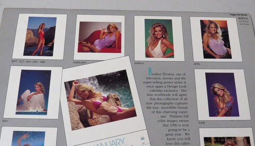 Heather Thomas 1990 Calendar 16 Month Edition NEVER USED - Picture 3 of 23