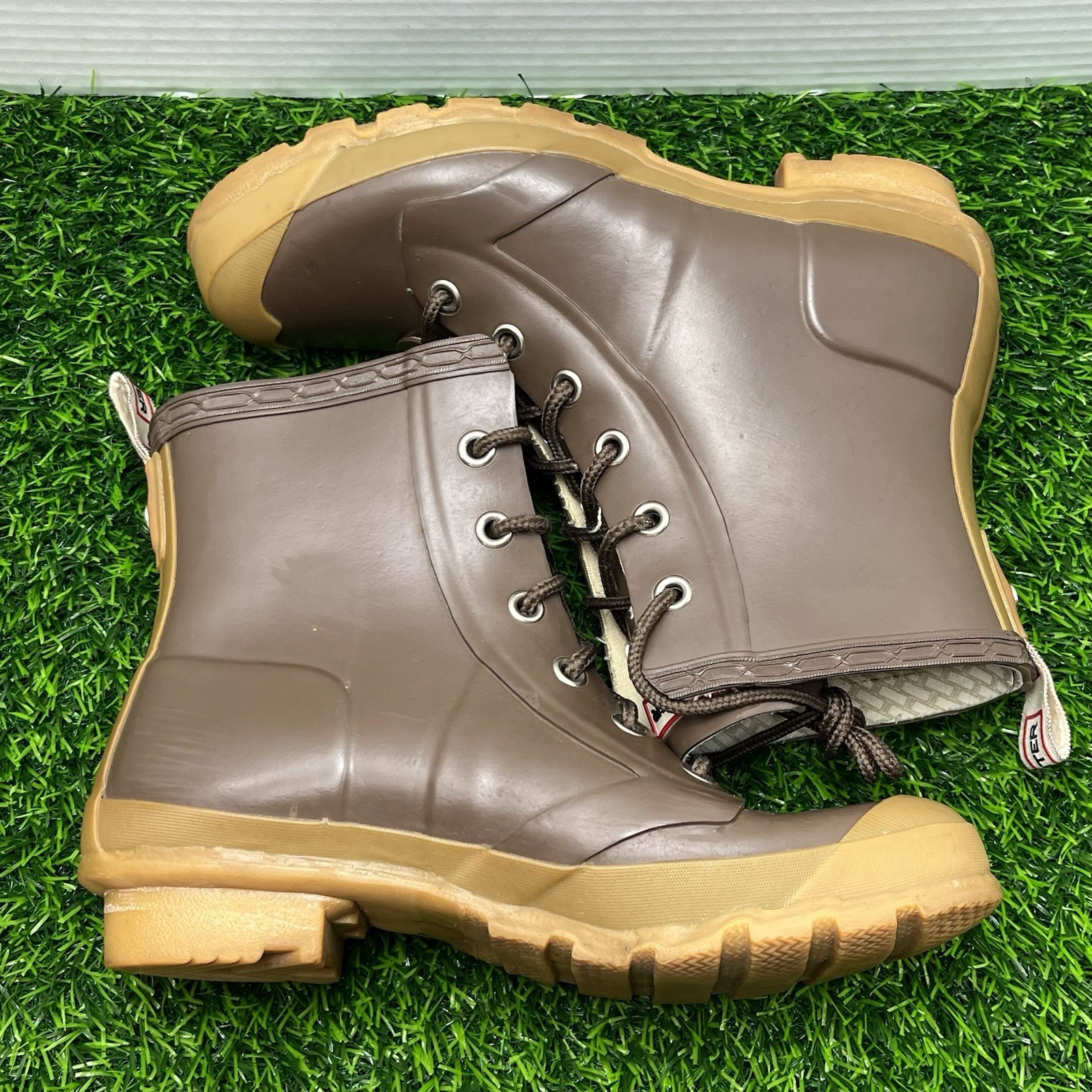 SAOLA Stivali da pioggia in gomma impermeabili HUNTER Brixen Combat stringati suola bicolore W7 5