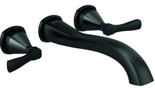 Delta Stryke Matte Black 2-handle Wall-mount ...