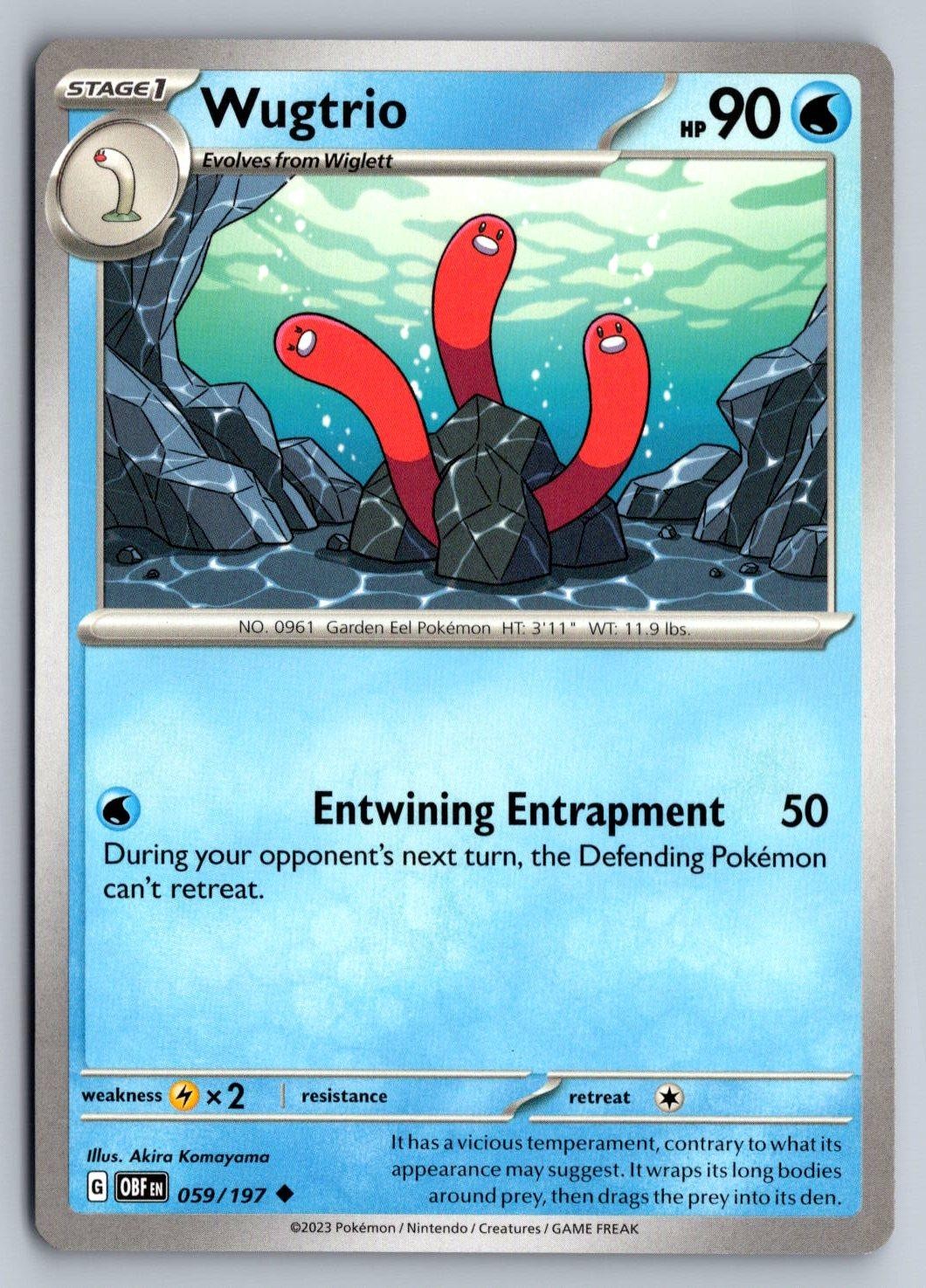 Obsidian Flames WUGTRIO 059/197 NM/M Pokemon Sky 6-46