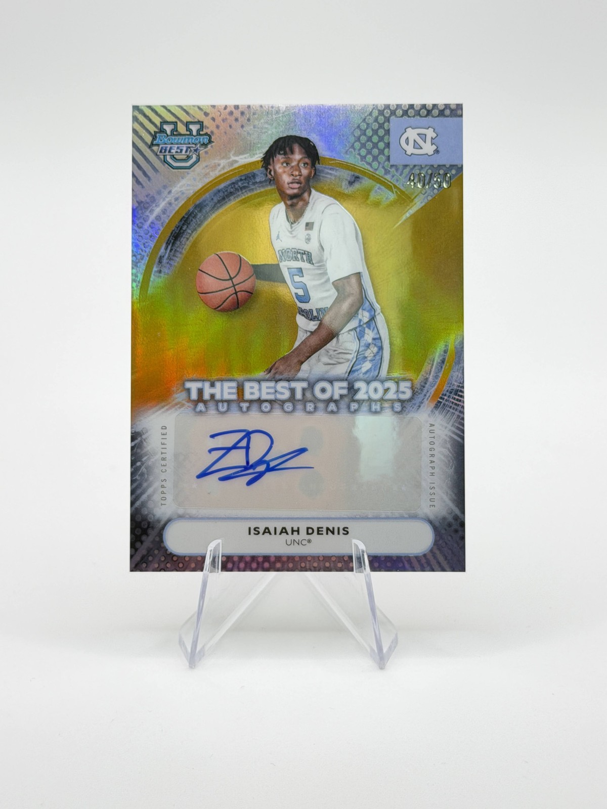 Isaiah Denis 2025-26 Bowman's Best Best of '25 Auto Gold SP /50 #BA-ID