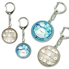 Shimaenaga Glass Keychain Charm Mascot (Set of 4)