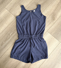 Athleta Girl on the Go Explore More Sleeveless Blue Romper - Swept Away - M/8-10