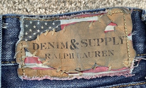 Polo Ralph Lauren Denim & Supply Slouch Jeans Mens Size 38x30 Flag Blue Fits 39 - Picture 4 of 7