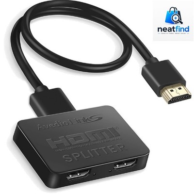 HDMI Splitter 1 in 2 Out [w/ 4 Ft Hdmi Cable]Not for Extended Display-Mirror ...