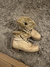 CAT. Ladies Fur Lined Leather Bootie’s Vintage Size UK 5