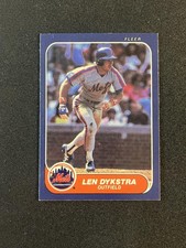 1986 Fleer #78 Len Dykstra Rookie Baseball Card JPC. rookie card picture