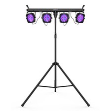 CHAUVET 4 BAR 4BAR DMX LED Stage Wash Light System w/ Case, Foot Switch  Tripod