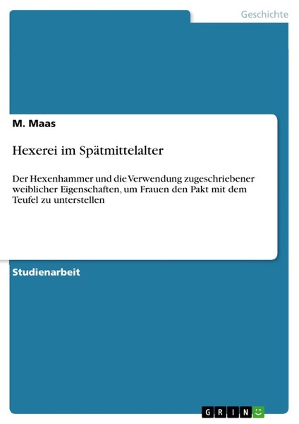 Hexerei Im SpäTmittelalter (Buch)-image
