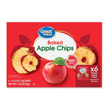 Great Value Baked Apple Chips, 0.53 oz, 6 Cou...
