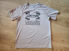 Under Armour Shirt Youth Medium YMD Short Sleeve Gray Boys Atheltic Polyester