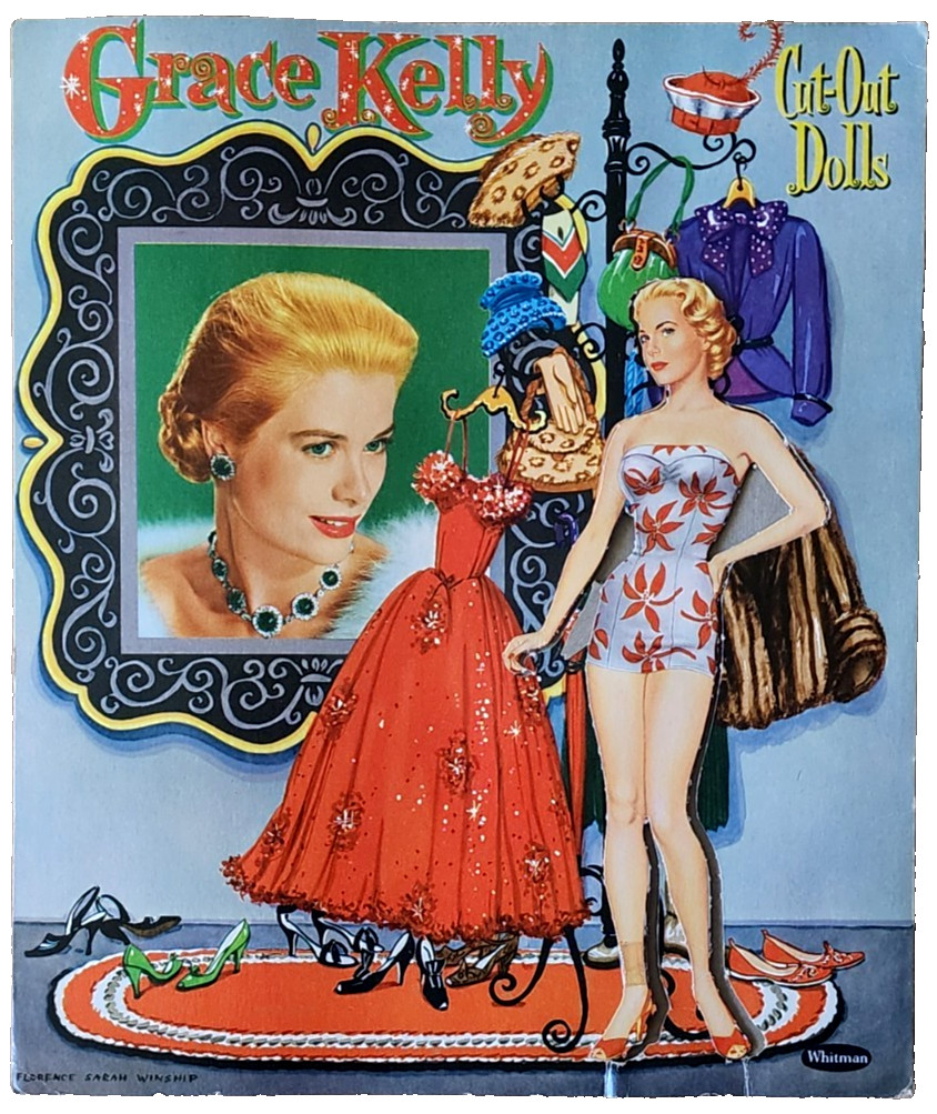 Vintage Grace Kelly Paper Dolls 1956 Whitman Original Cut Paper Doll Set