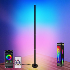 Corner Floor Lamp,Rgb LED Corner Lamp with App and Remote Control,Smart Modern F