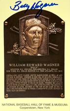 Billy Wagner Signed Autographed Hall of Fame Plaque Postcard TRISTAR
