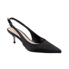 Women's Jewel Badgley Mischka Ilana Pointed Toe Pumps Black Satin