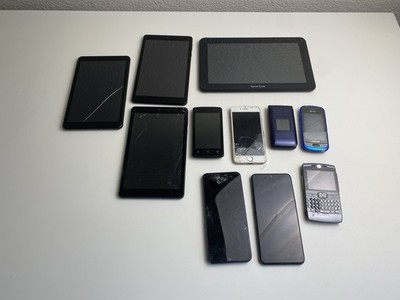 Lot of 11: Various Phones And Tablets. BROKEN UNTESTED FOR REPAIR NOT WORKING