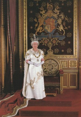 ***ORIGINAL POSTKARTE***KÖNIGIN ELIZABETH II.-WINDSOR-LONDON-MONARCHIE-ADEL