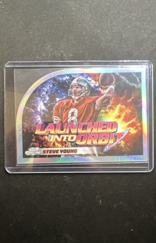 Steve Young #LIO-16 2024 Topps Cosmic Chrome Launched Into Orbit card
