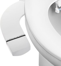 Cendron Ultra-Slim Bidet Attachment for Toilet, Dual Nozzle Frontal  White