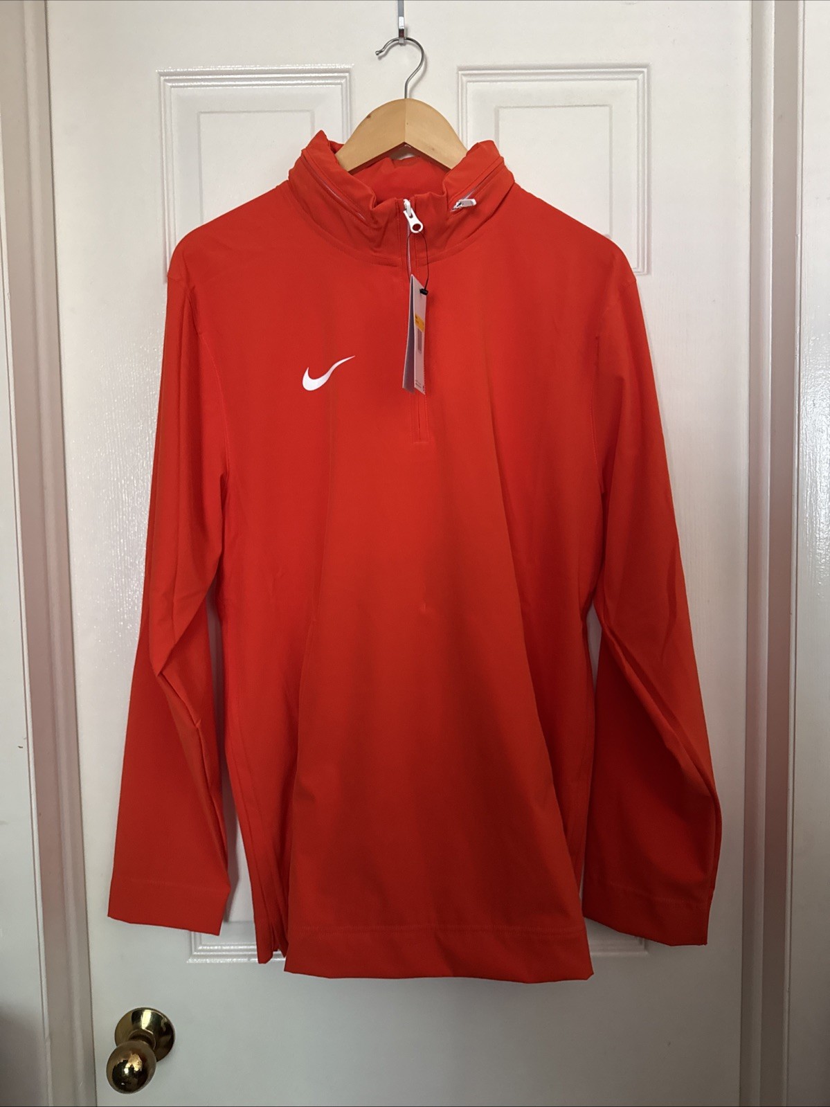 SACAI X NIKE Nike Giacca Uomo Piccola Manica Lunga Tessuto Coaches Clemson Arancione FJ9545 820 NUOVA