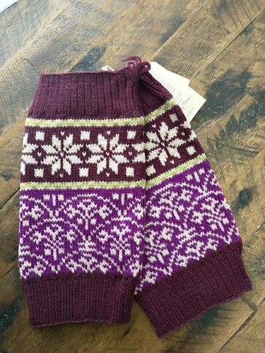 French Knot X Sundance Fair Isle Hand Knit Boot Cuffs Leg Warmer