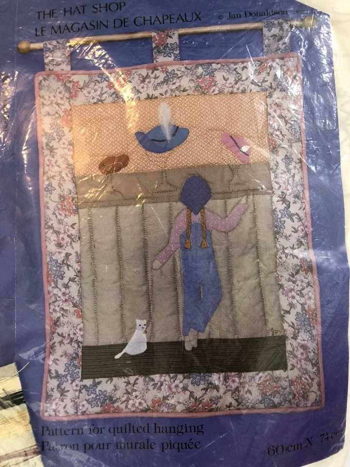 De colección Jan Donaldson Designs Sombrero Tienda Acolchado Pared Colgante Artesanía Kit 60x74 Foto 2 de 4