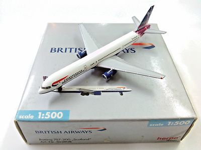 Herpa Wings 1:500 503808 BA BRITISH AIRWAYS B757-200 Scotland G-BIKO - Model